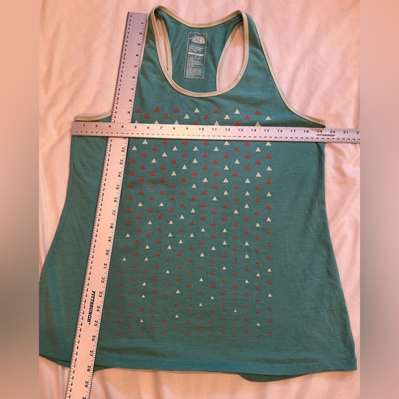 The North Face Teal Tank Top with Cream Trim and Triangular Designs Size XL - Picture 6 of 6